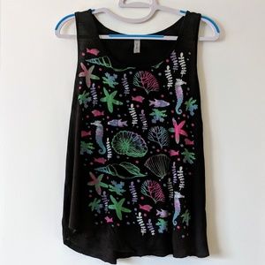 Sea creatures flowy tank (Mezzanine)